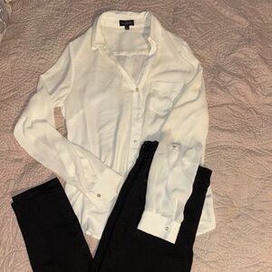 Cream Colored Long Sleeve Blouse (The Limited)